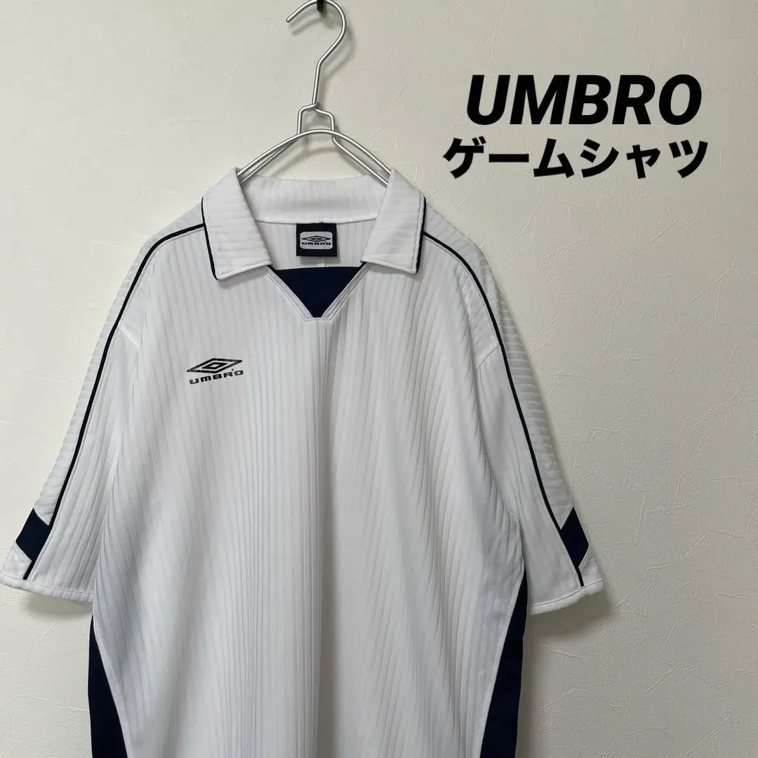 Camisa de juego de uniforme UMBRO, ropa vieja, cuello, estilo simple de 2 tonos