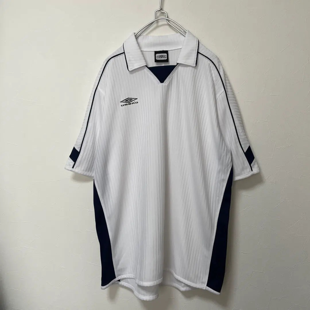 Camisa de juego de uniforme UMBRO, ropa vieja, cuello, estilo simple de 2 tonos