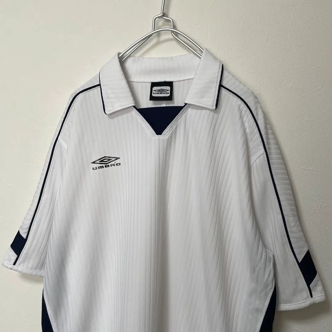 Camisa de juego de uniforme UMBRO, ropa vieja, cuello, estilo simple de 2 tonos