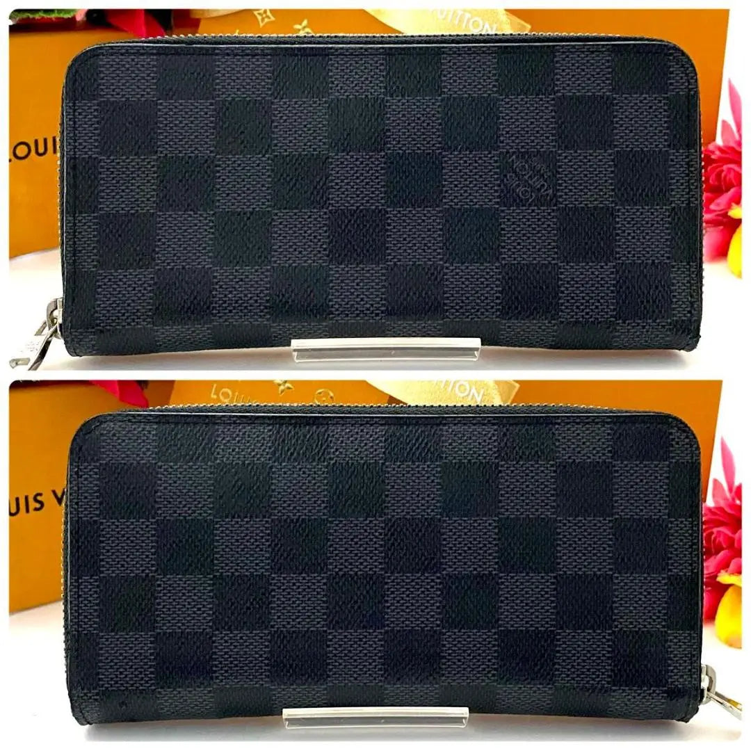 Louis Vuitton ◎Vasco Damier Graphite Round Zipper Long Wallet