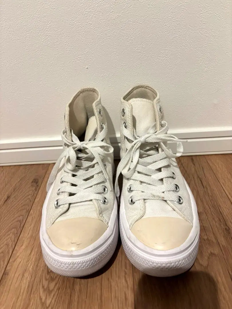 ⭐️Solo en Corea⭐️Zapatillas Converse All Star de suela gruesa y corte alto de 23 cm