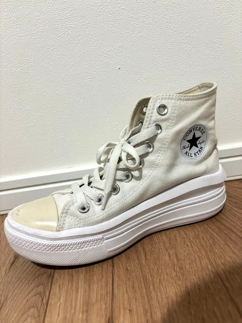 ⭐️Solo en Corea⭐️Zapatillas Converse All Star de suela gruesa y corte alto de 23 cm