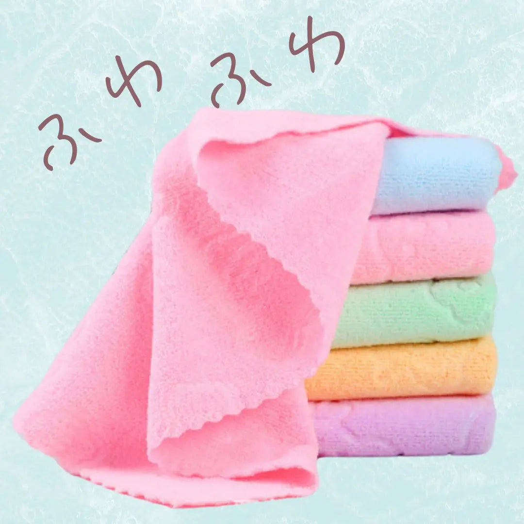 Microfiber face towel set of 10 pieces, bulk sale, quick drying, absorbent, thin