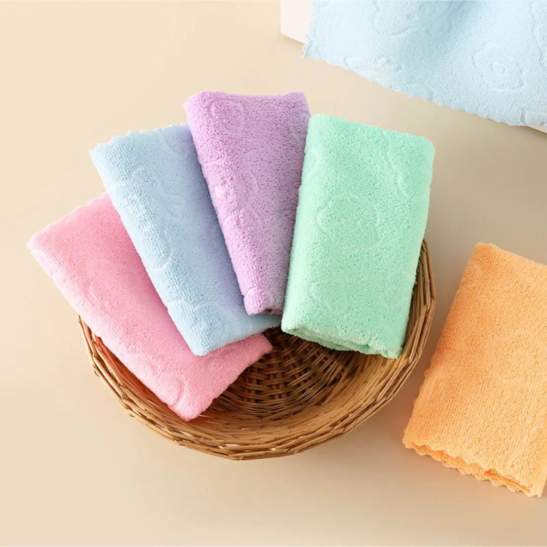 Microfiber face towel set of 10 pieces, bulk sale, quick drying, absorbent, thin