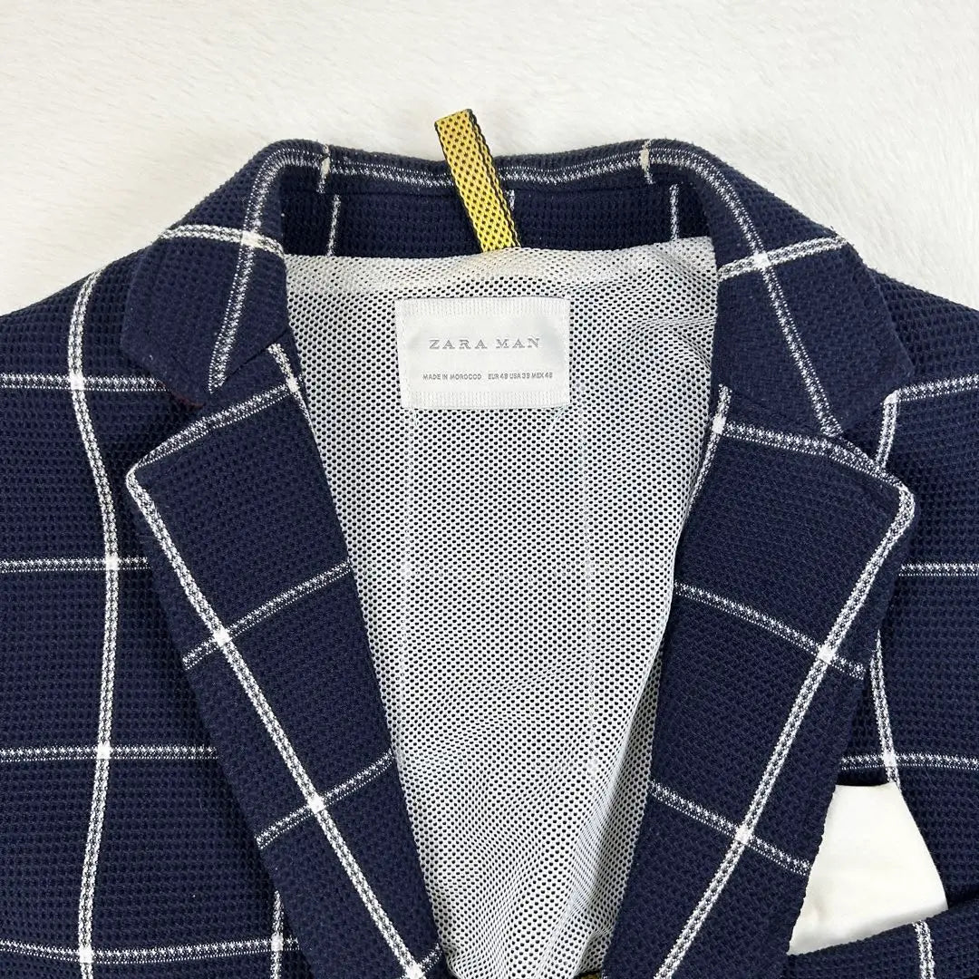 B701✨ Ampliación artículo precioso ✨ [ZARA] Chaqueta entallada 38 Cuadros con ventana