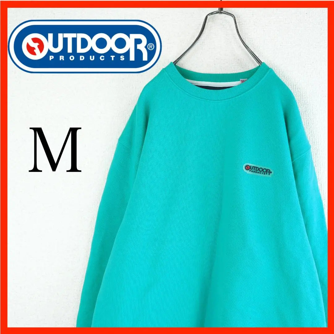 ★Good condition★OUTDOOR Sweatshirt M Green Brushed lining