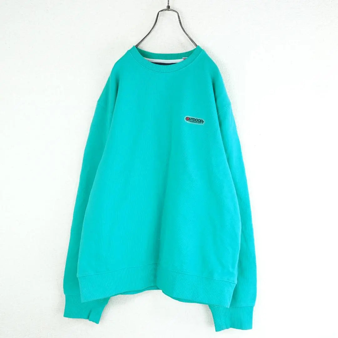 ★Good condition★OUTDOOR Sweatshirt M Green Brushed lining