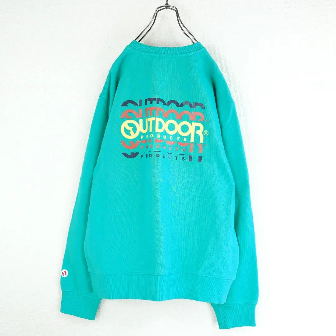 ★Good condition★OUTDOOR Sweatshirt M Green Brushed lining