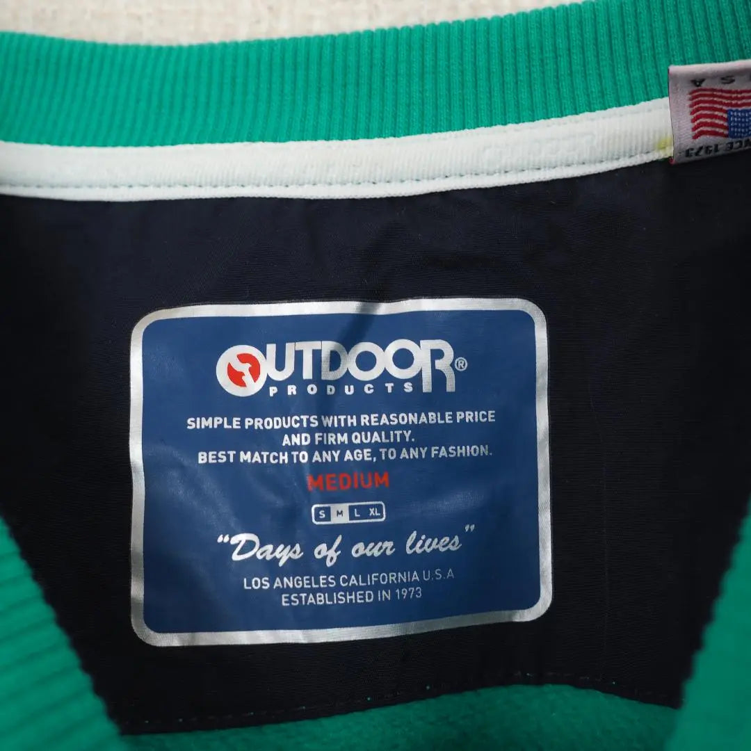 ★Good condition★OUTDOOR Sweatshirt M Green Brushed lining