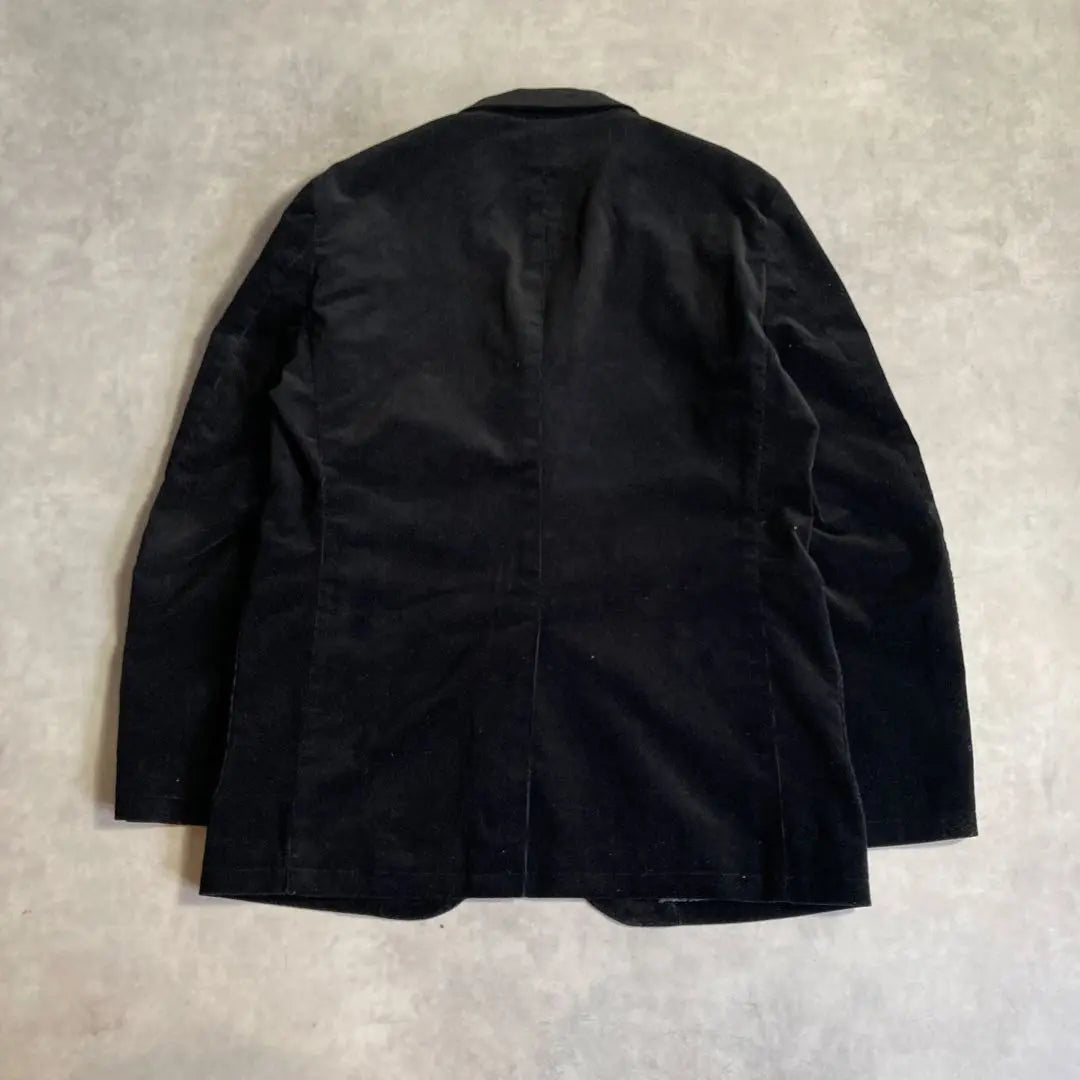 Chaqueta vintage de terciopelo entallada XL negra Onward Kashiyama