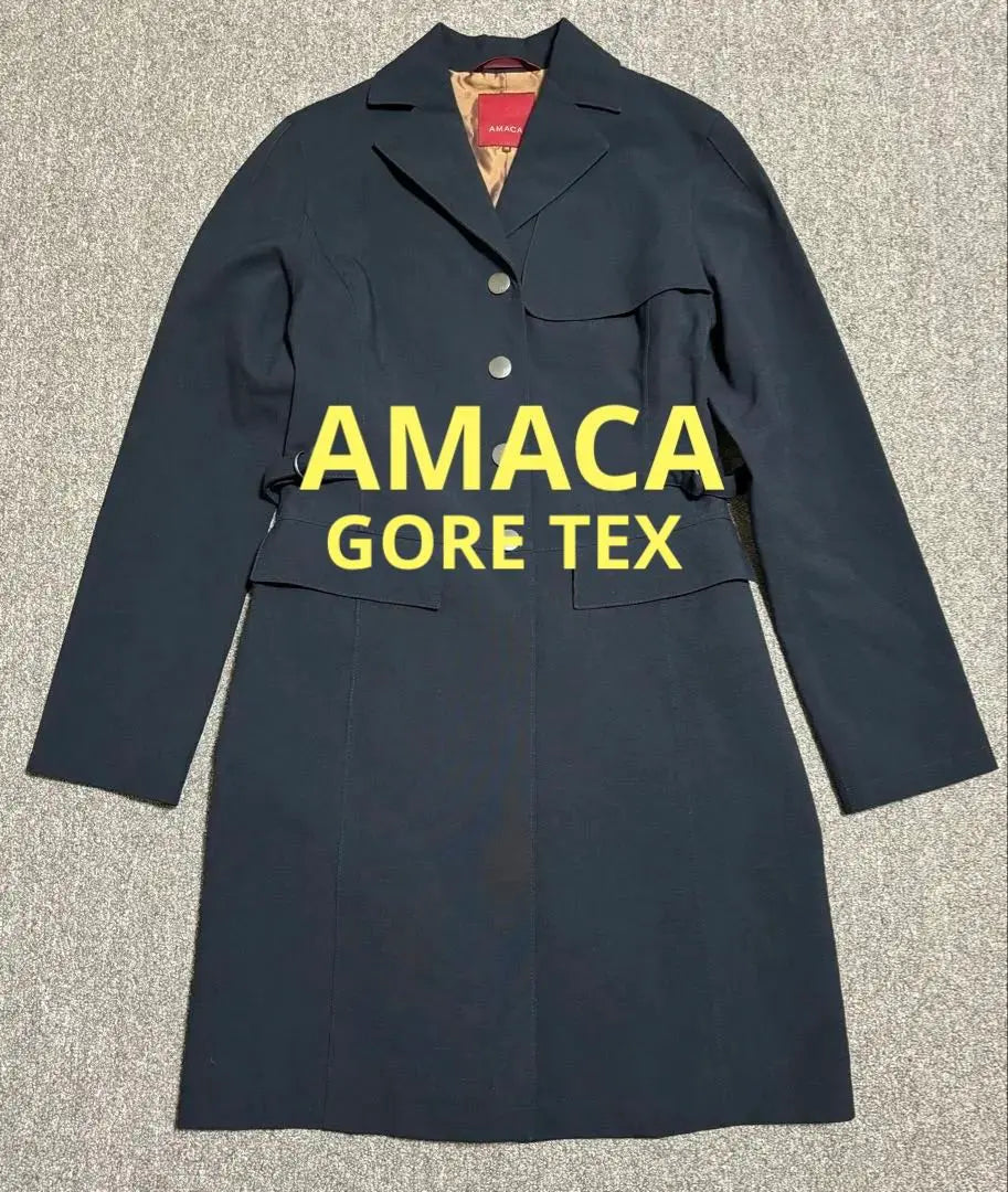 Amaca Navy GORETEX Trench Court Gore-Tex Amaka | AMACA ネイビー GORETEX トレンチ コート ゴアテックス アマカ