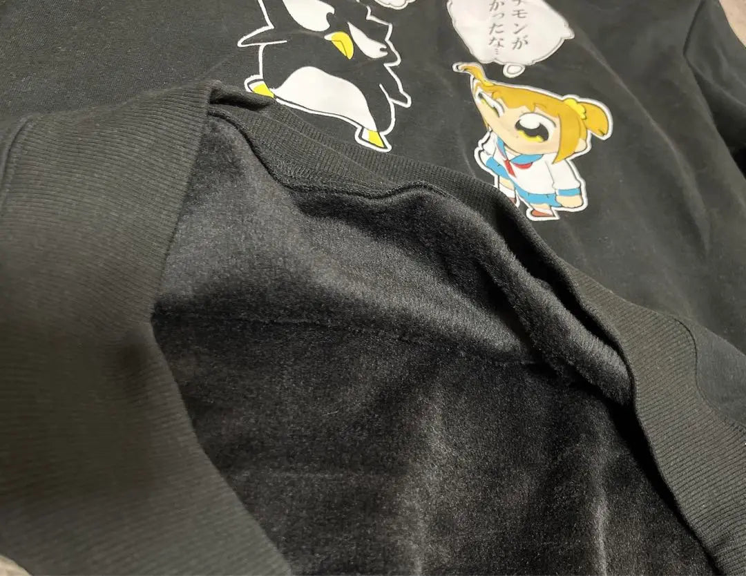 Pop Team Epic Bad Batsumaru collaboration sweatshirt black Sanrio