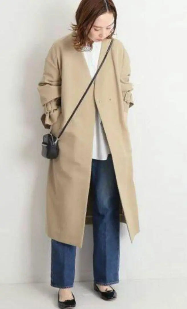 IENA Beige Open Front Trench Coat