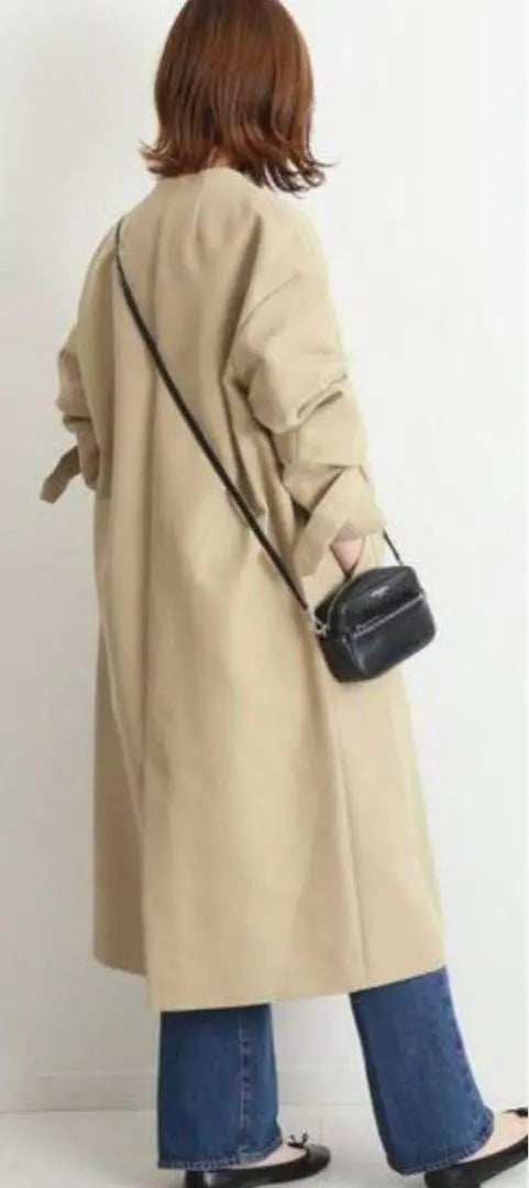 IENA Beige Open Front Trench Coat