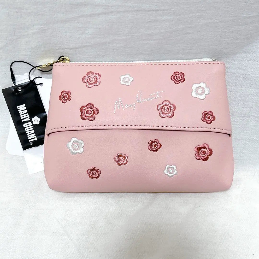 New Mary Quant Cosmetic Pouch Daisy Tissue Case Pink Pouch