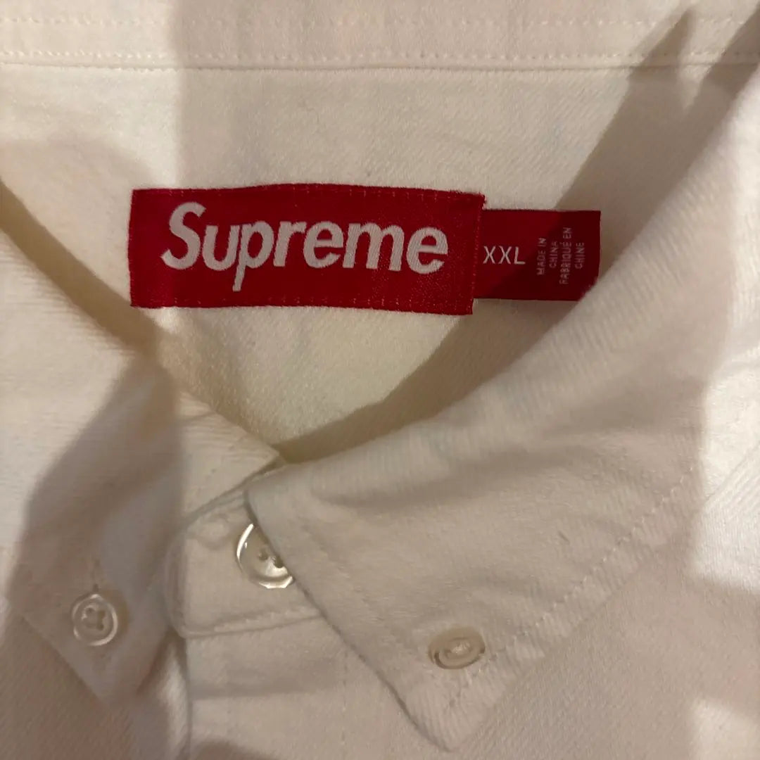 XXL Supreme Small Box Denim Shirt "White