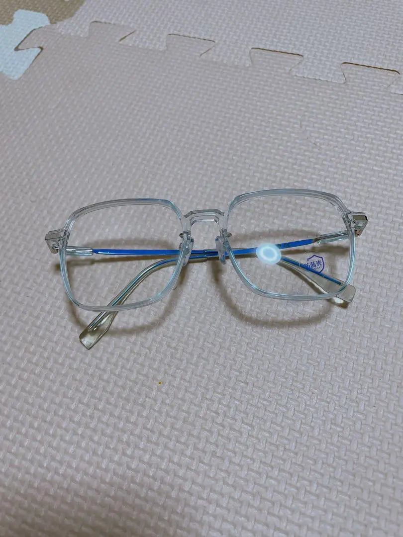 ❣️Half price sale❣️Non-prescription glasses glasses frame (ice blue)