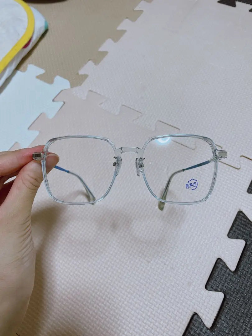 ❣️Half price sale❣️Non-prescription glasses glasses frame (ice blue)