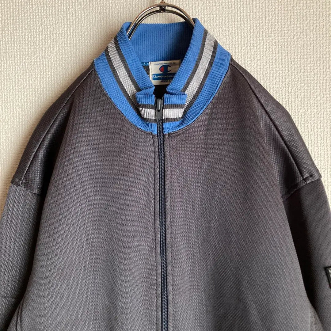 Champion Champion Track Jacket Gray Rare Design Old Clothes