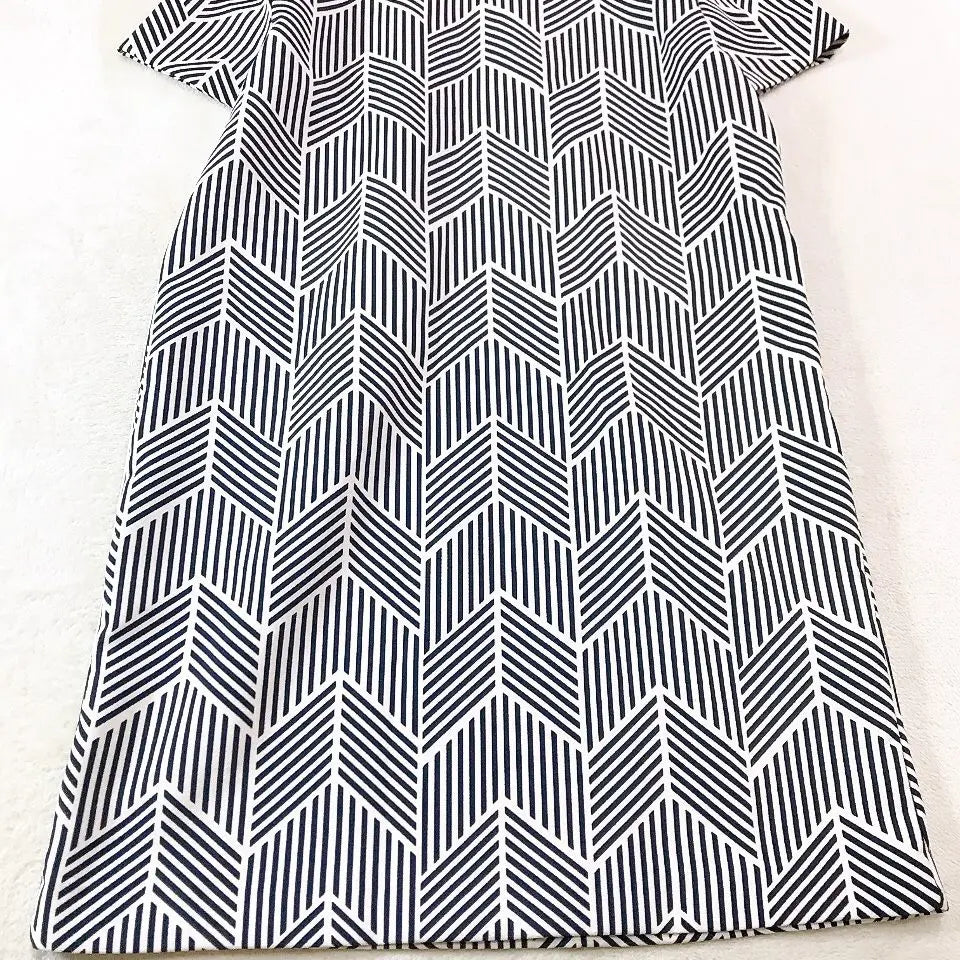 [Zara Basic] Vestido manga corta (S) Largo rodilla Ajustado Estampado espiga