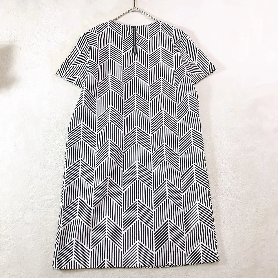 [Zara Basic] Vestido manga corta (S) Largo rodilla Ajustado Estampado espiga