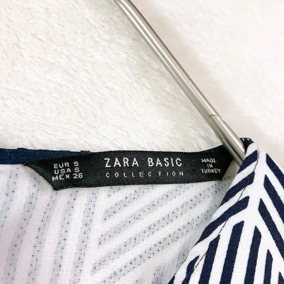 [Zara Basic] Vestido manga corta (S) Largo rodilla Ajustado Estampado espiga