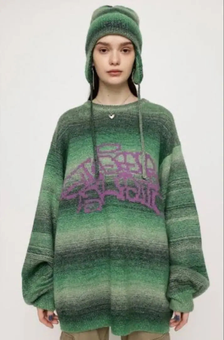 GIDDRA STUDIO x SLY Jacquard Sweater & Knitted Hat