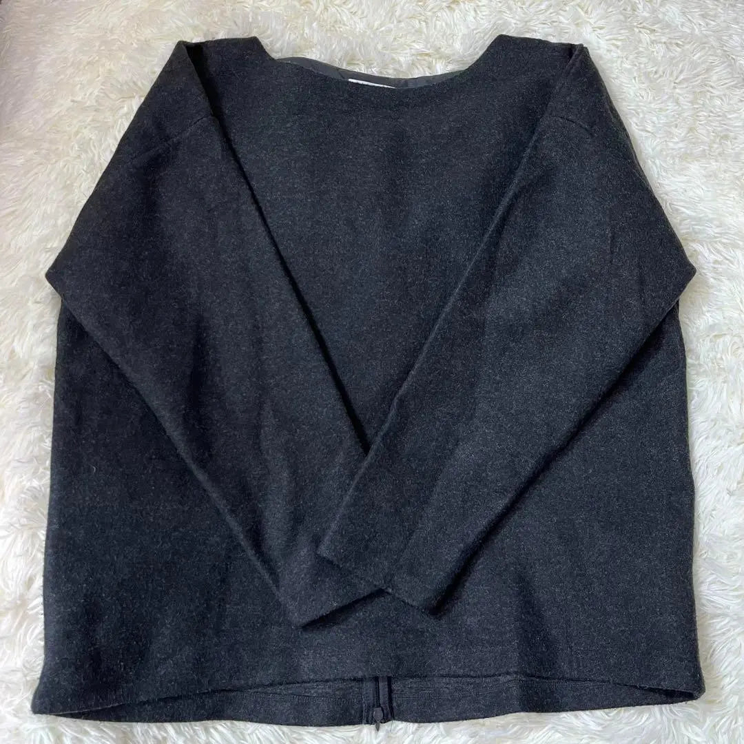 ❤️Popular Opaque Dot Clip Dark Gray Back Slit Top 38 M