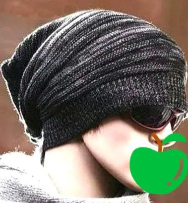 Gorro de punto para hombre, color negro, estilo americano, Kazi, grande, estilo coreano, para mujer, Y2K