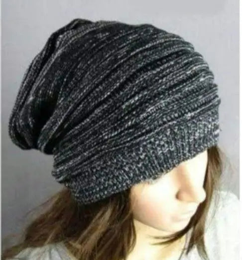 Knit Hat Men's Black American Kazi Large Korean Street Ladies Y2K