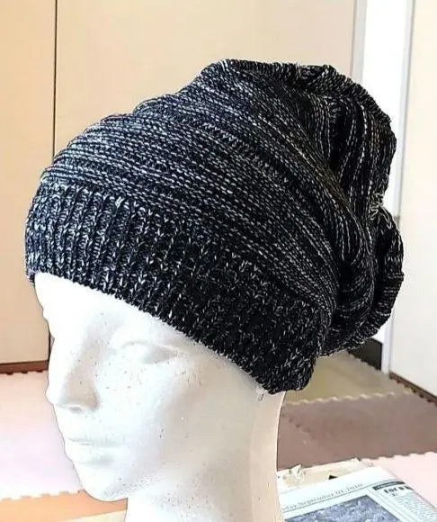 Gorro de punto para hombre, color negro, estilo americano, Kazi, grande, estilo coreano, para mujer, Y2K