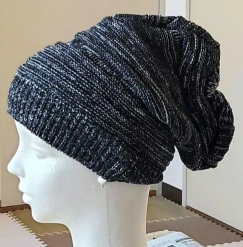 Gorro de punto para hombre, color negro, estilo americano, Kazi, grande, estilo coreano, para mujer, Y2K