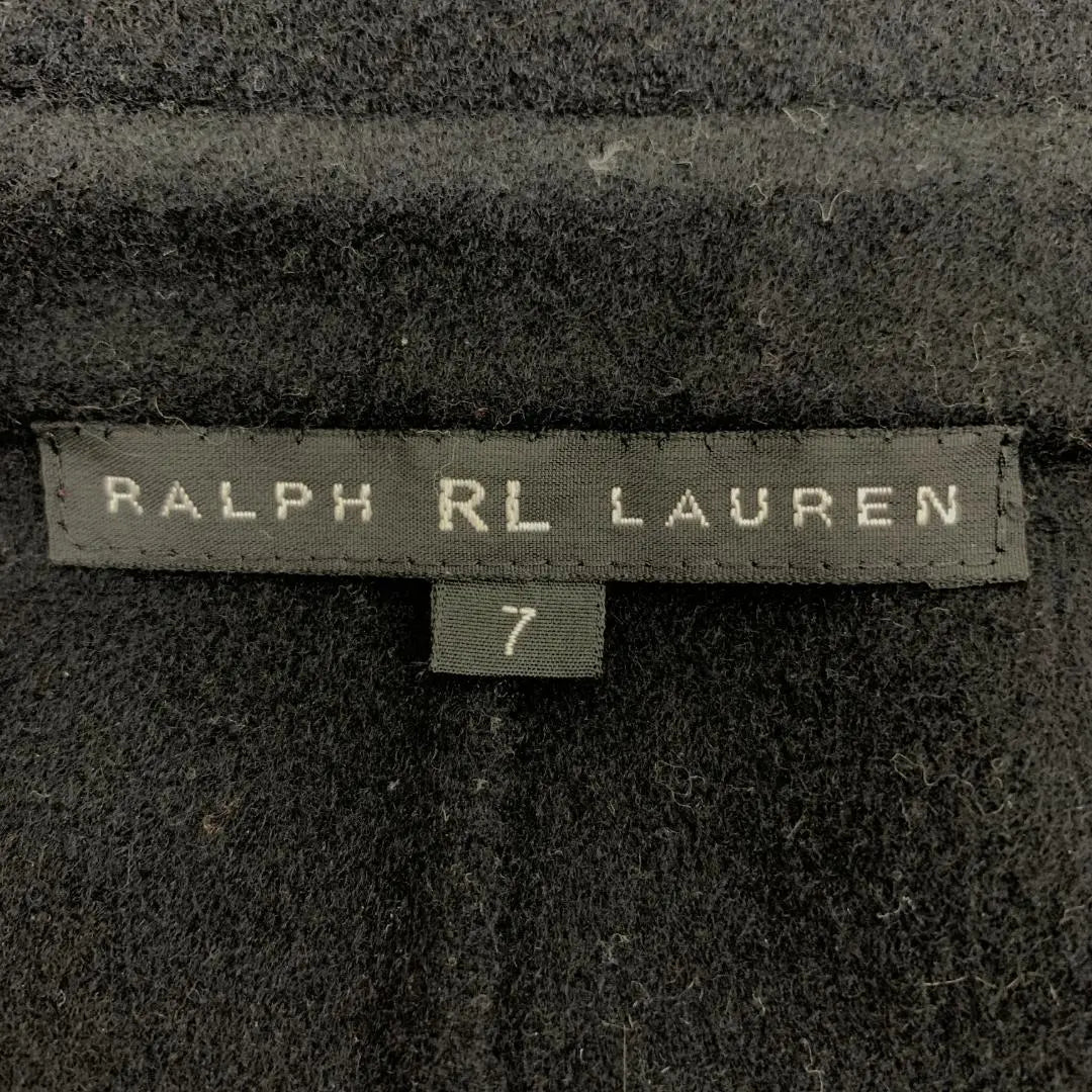 LA4192 Ralph Lauren Chaqueta larga de lana abrigo negro 7