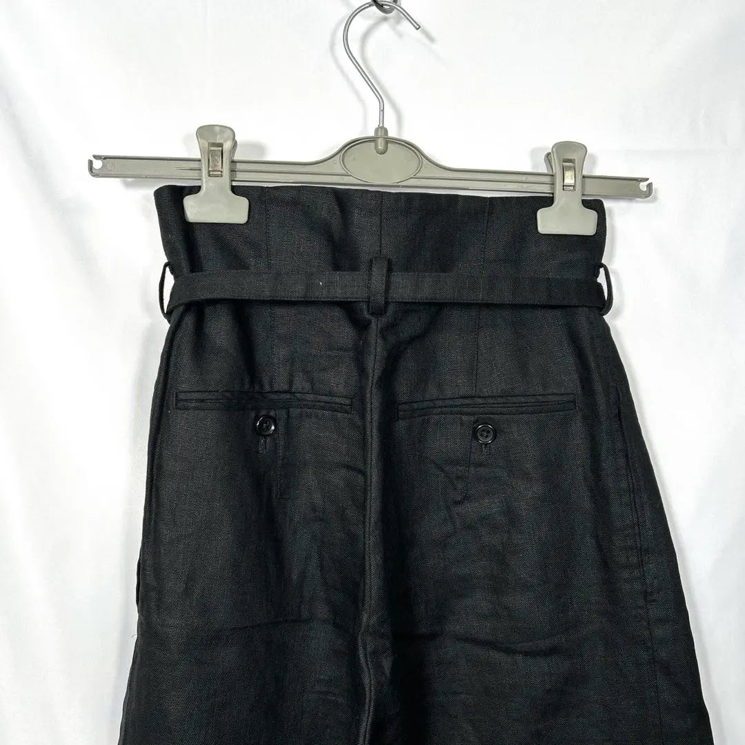 ESTNATION Black Gaucho Pants with Belt