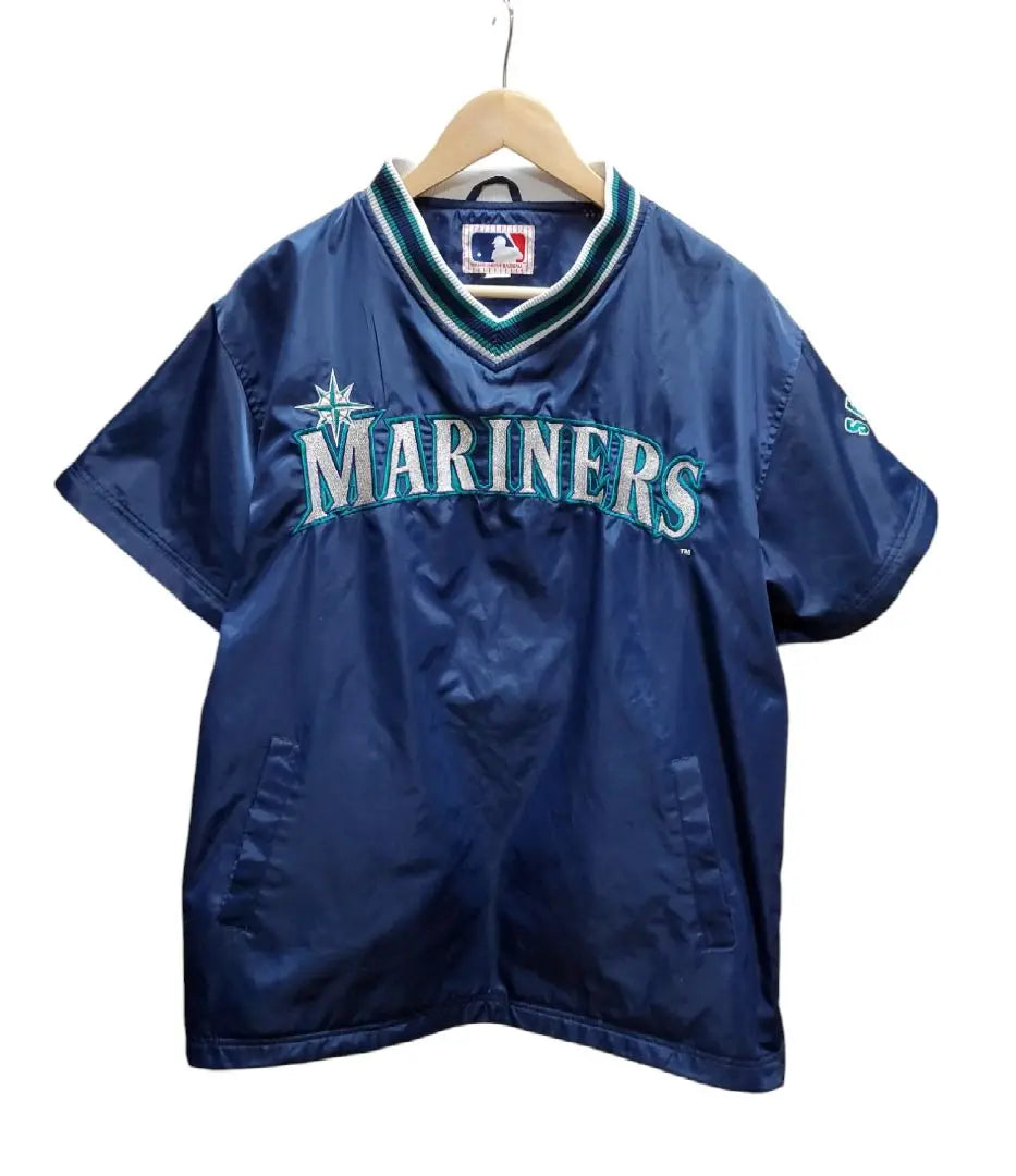 00s MLB Seattle Mariners 2WAY Nylon Pullover