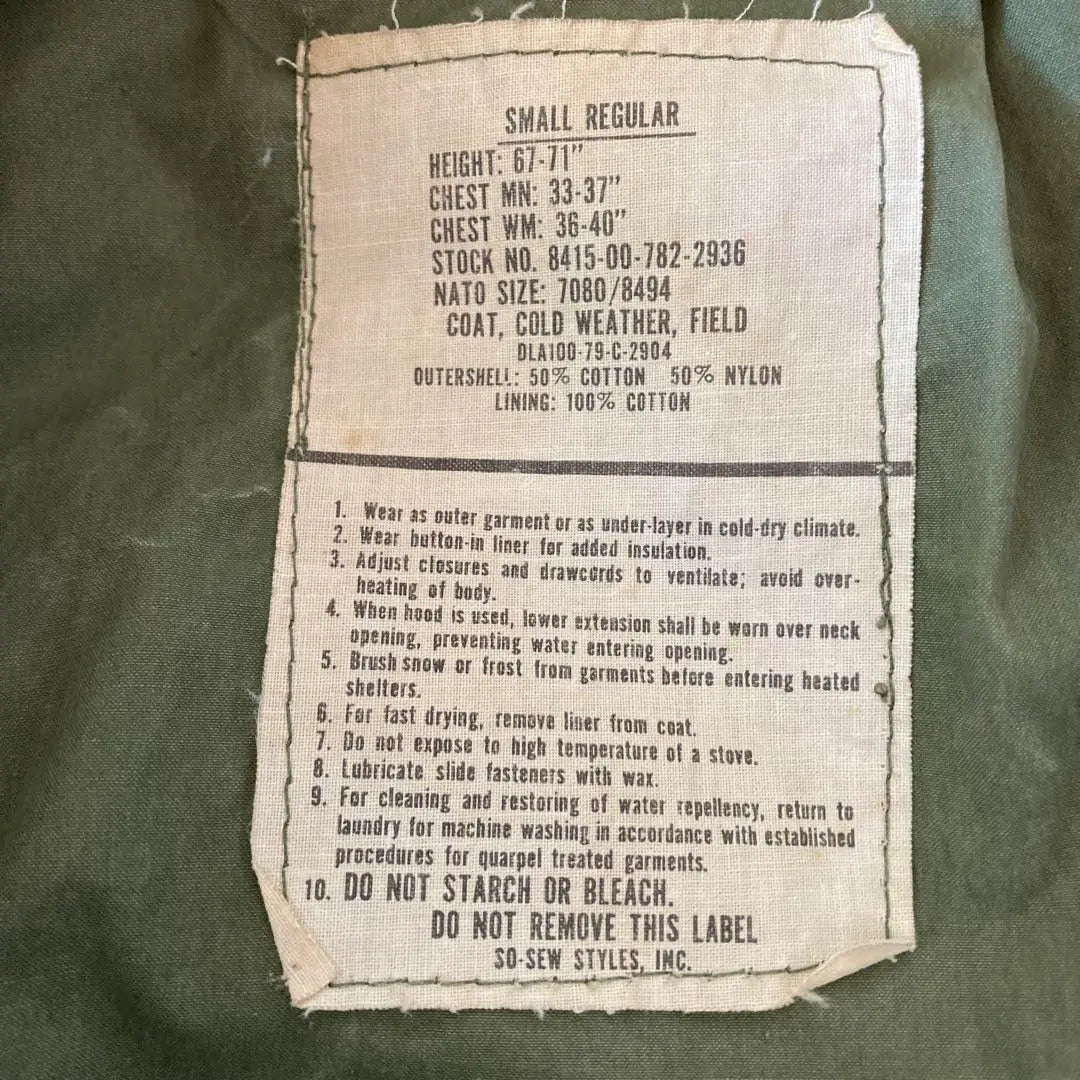 [✨Raro] Chaqueta militar tipo chaqueta de campo M-65 de 1979