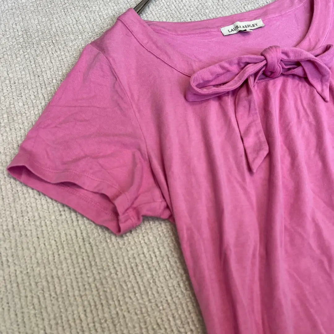 Laura Ashley Pink T-shirt with size L, with ribbon, rare