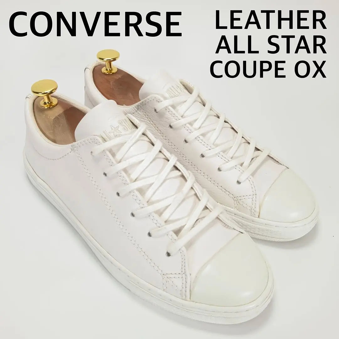 Beautiful condition Converse All Star Cup Leather Sneakers Grained Leather White White