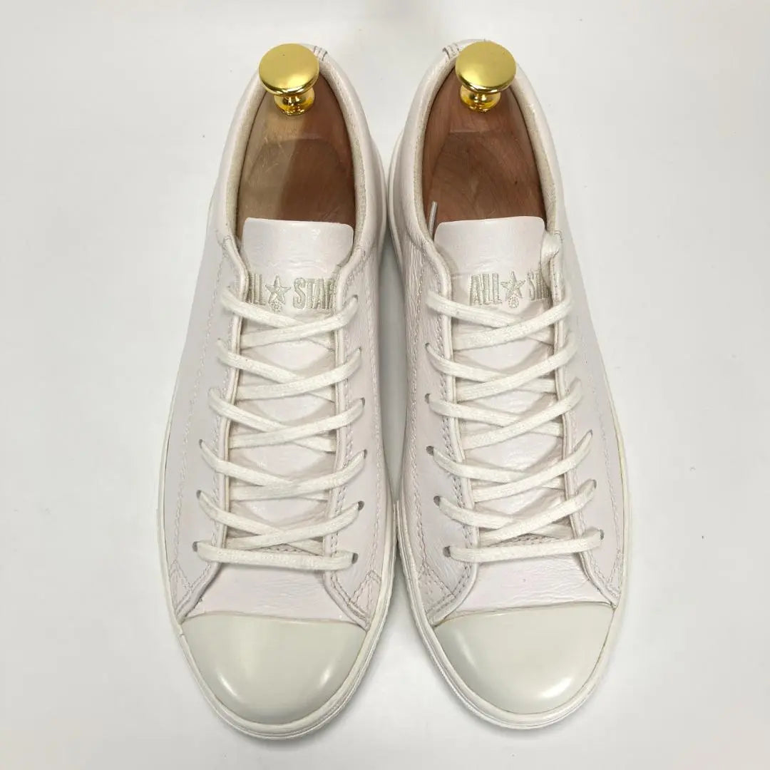 Beautiful condition Converse All Star Cup Leather Sneakers Grained Leather White White