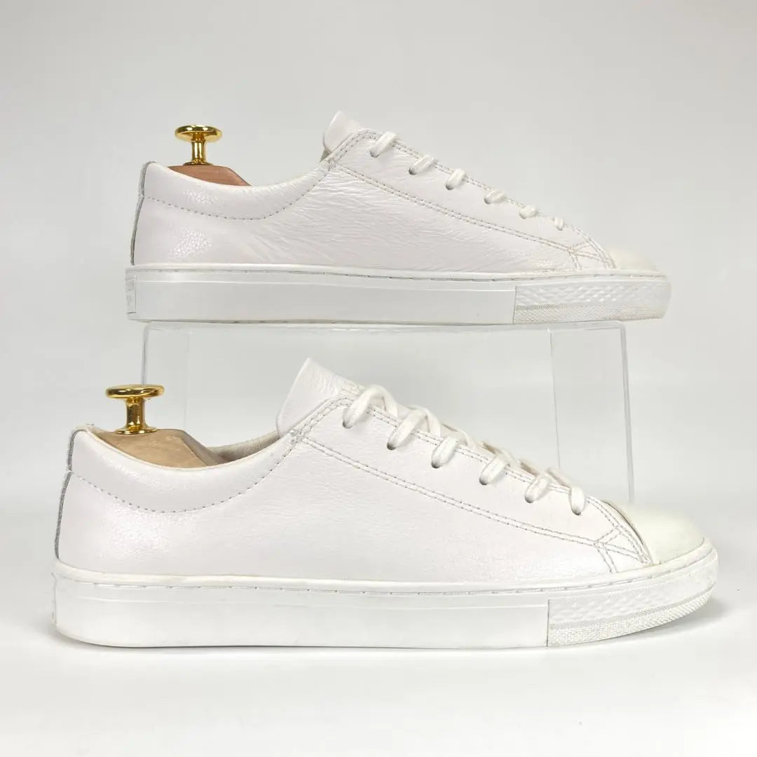 Beautiful condition Converse All Star Cup Leather Sneakers Grained Leather White White