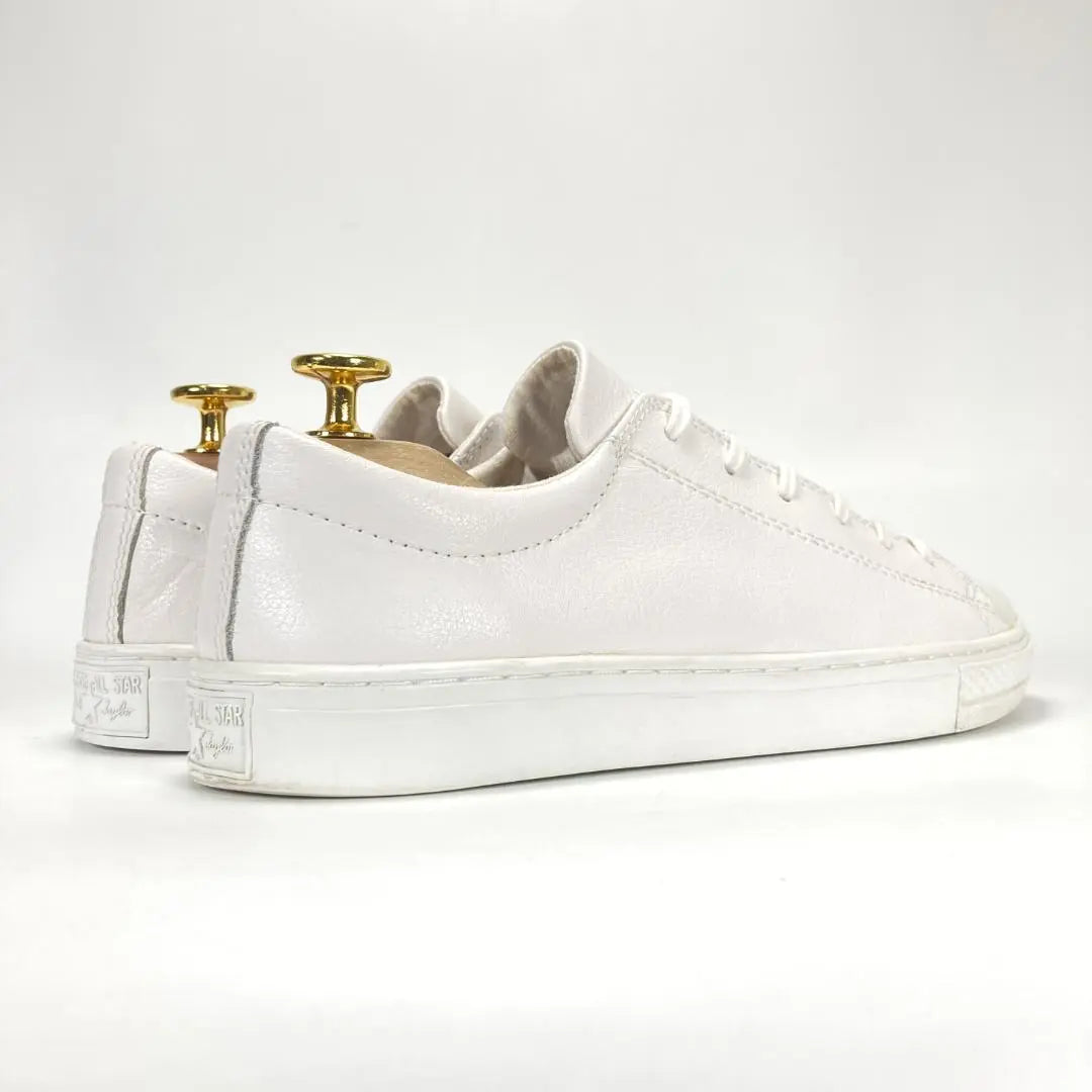 Beautiful condition Converse All Star Cup Leather Sneakers Grained Leather White White