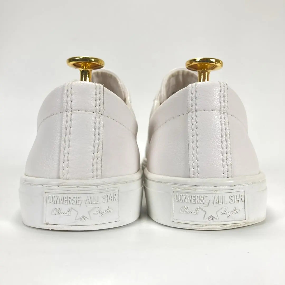 Beautiful condition Converse All Star Cup Leather Sneakers Grained Leather White White