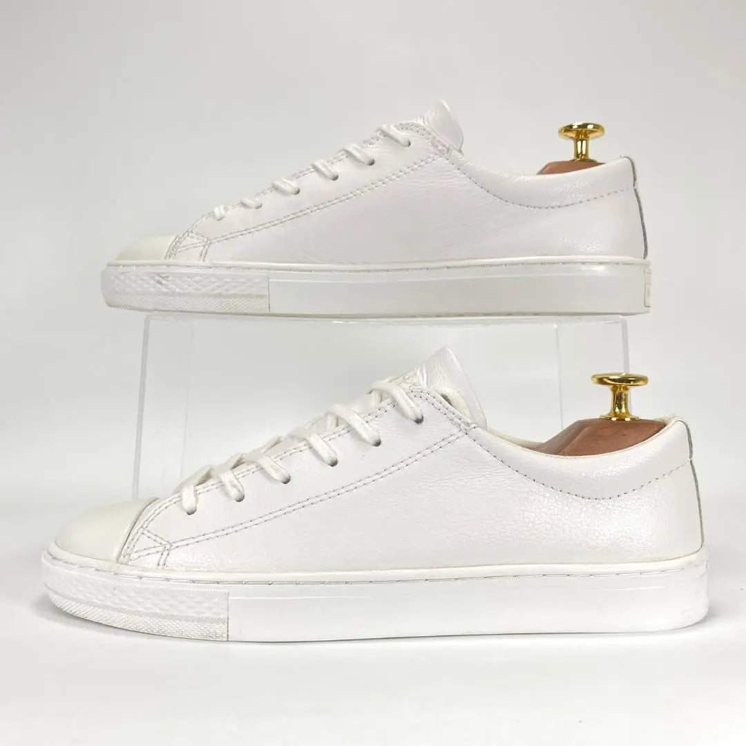 Beautiful condition Converse All Star Cup Leather Sneakers Grained Leather White White