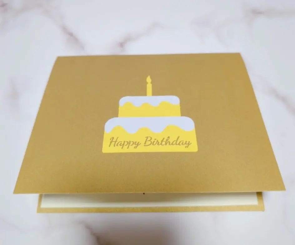 ❤️Birthday Card [Magic Ants LED Lights & Music] Cake