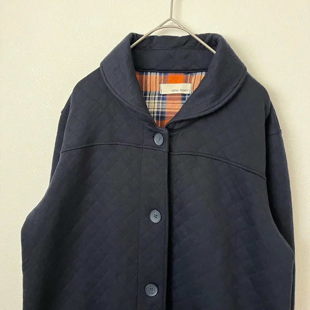 [CROSS POCKET] Women's Outerwear Coat Navy Size L