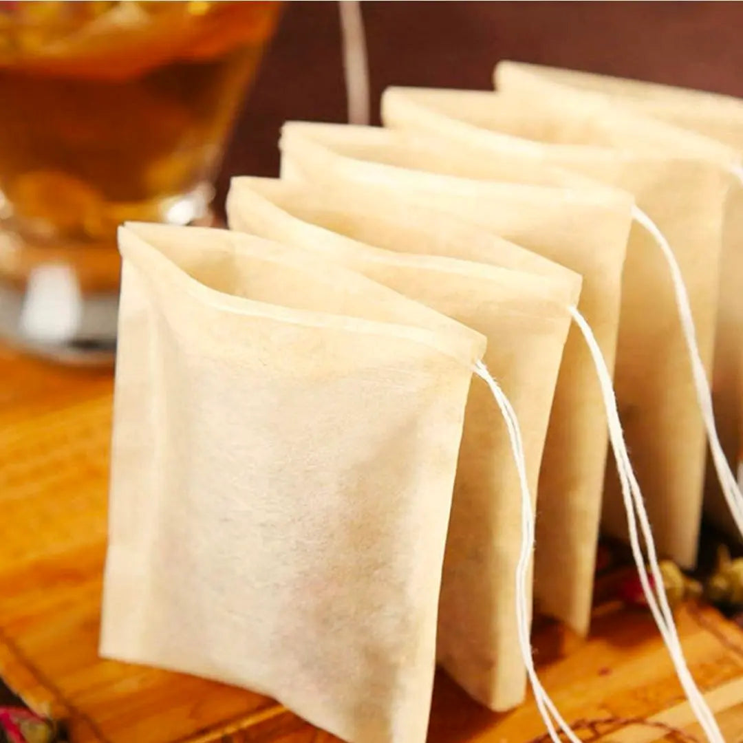 100 sheets Tea bag, disposable empty bag filter paper, tea bag, drawstring bag