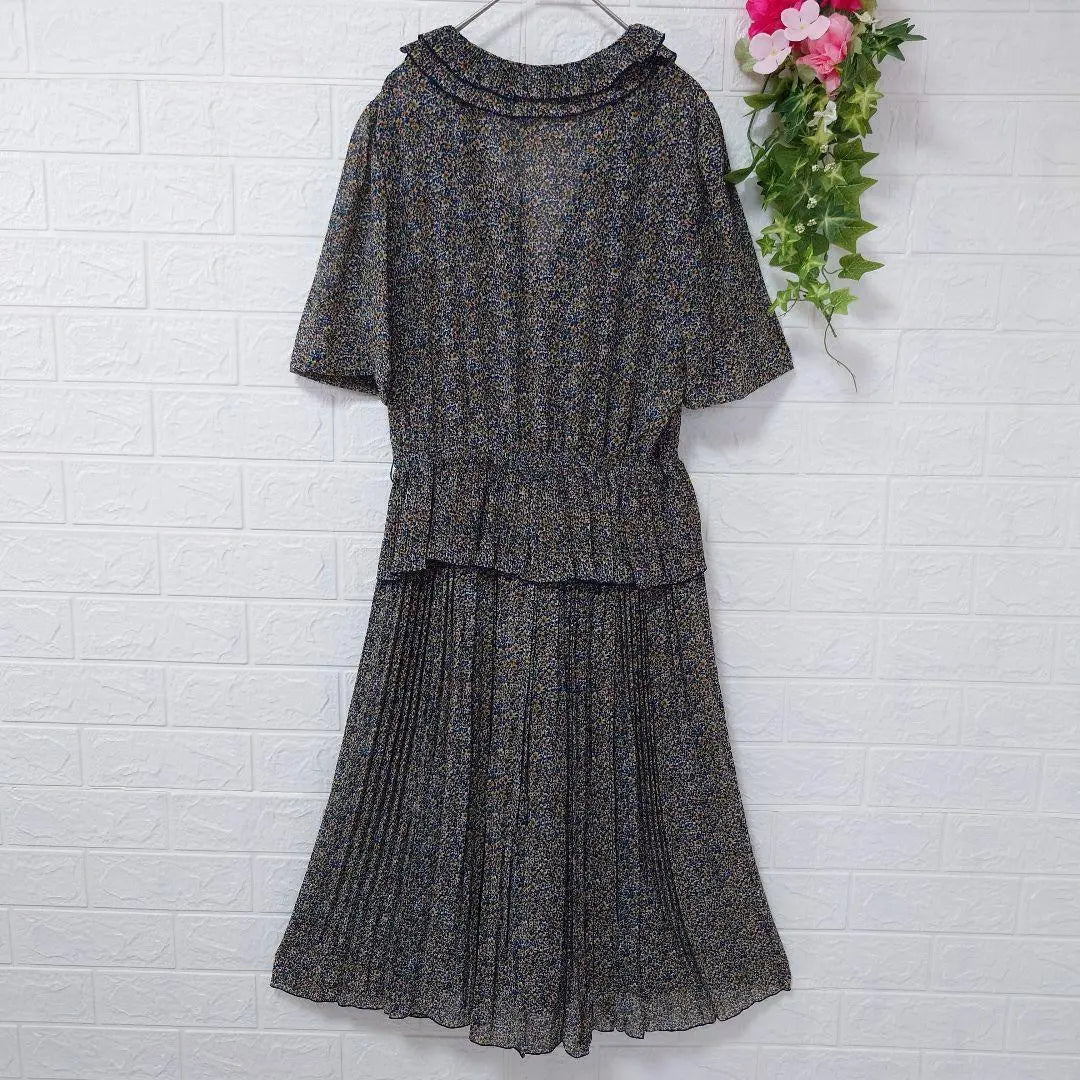 A2427 Small Flower Pattern Heart Light Piece LL Flare Skirt Light Spring / Summer made in Japan