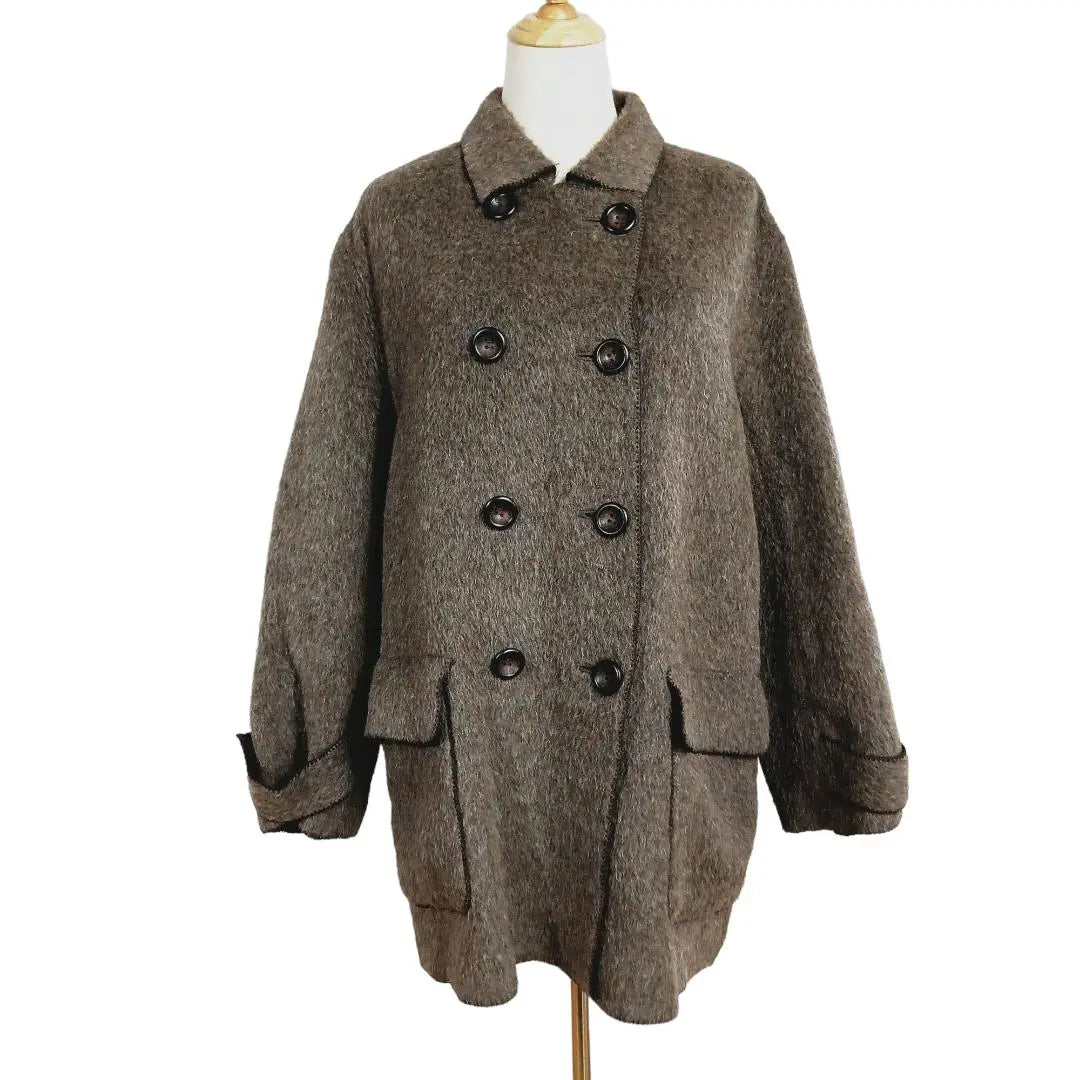 Good condition Guy Laroche Wool Coat Alpaca Stylish