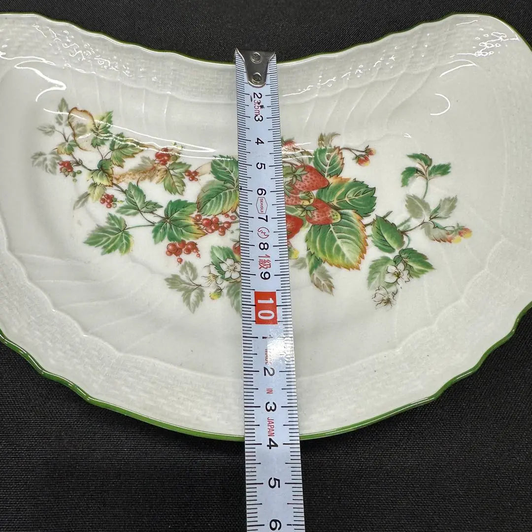 [USADO] Richard Ginori Half Moon Crescent Plate 2P Fresa Cereza | USADO