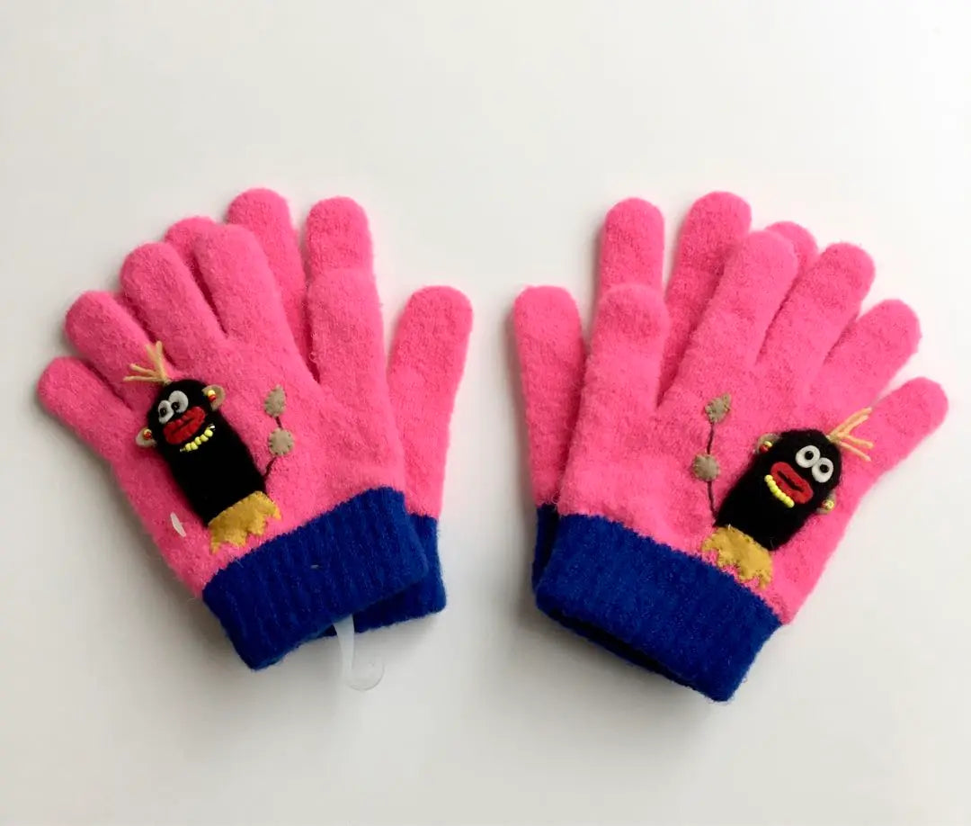 Guantes retro vintage, 2 juegos, color rosa y azul, Chibikuro Sambo para niños